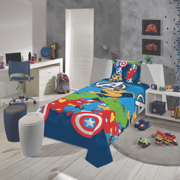 Jogo de Cama Infantil Microfibra 03 Peças Lepper - Avengers II Jogo de Cama Infantil Microfibra 03 Peças Lepper - Avengers II