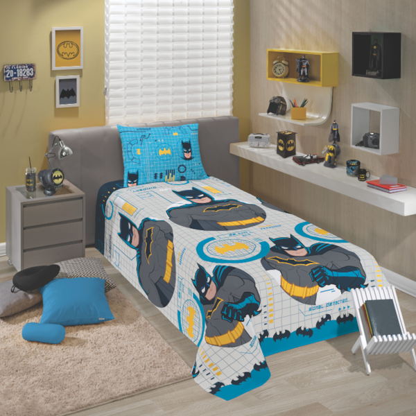 Jogo de Cama Infantil Microfibra 03 Peças Lepper - Batman Jogo de Cama Infantil Microfibra 03 Peças Lepper - Batman