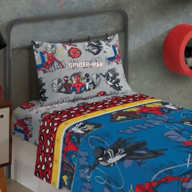 Jogo de Cama Infantil Microfibra 03 Peças Lepper - Spider Man Aranhaverso