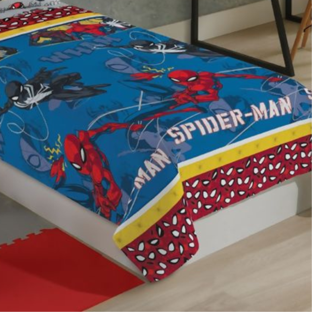 Jogo de Cama Infantil Microfibra 03 Peças Lepper - Spider Man Aranhaverso