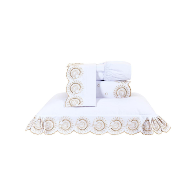 Jogo de Cama King Astral Decor 230 Fios 04 Peças Juma - Branco