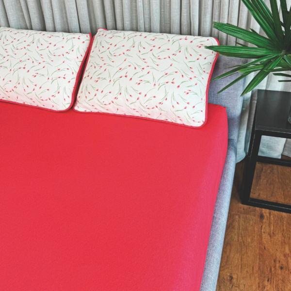 Jogo de Cama King Malha 100% Algodao 03 Peças Lepper Ventania - Vermelho Jogo de Cama King Malha 100% Algodao 03 Peças Lepper Ventania - Vermelho