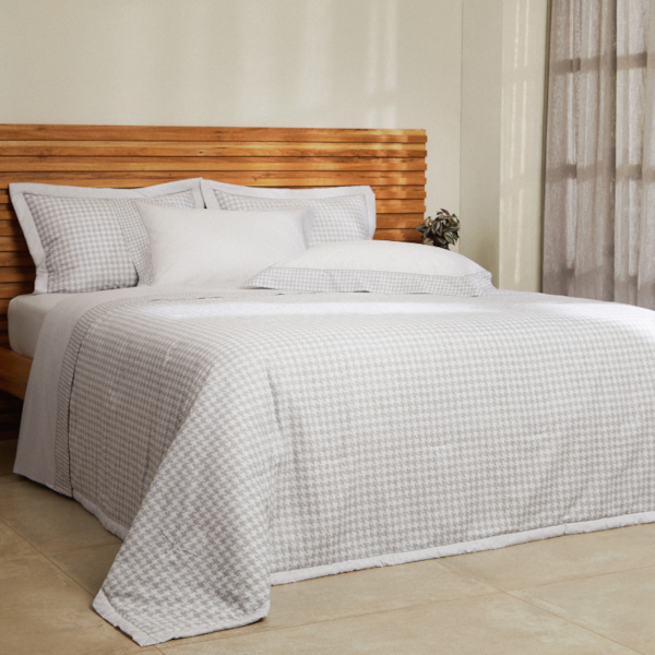 Jogo de Cama King Percalle 180 Fios 04 Peças Buddemeyer - Pied Poule Jogo de Cama King Percalle 180 Fios 04 Peças Buddemeyer - Pied Poule