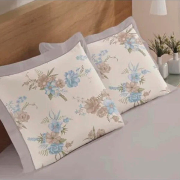 Jogo de Cama King Reffinata 100% Algodão 03 Peças Bouton - Roseli Bege Jogo de Cama King Reffinata 100% Algodão 03 Peças Bouton - Roseli Bege