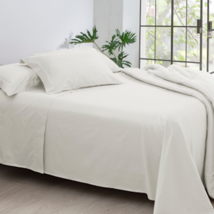 Jogo de Cama King Satinee Percal 300 Fios 04 Peças Kacyumara - Off White