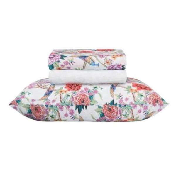 Jogo de Cama Queen 140 Fios Estampado Realce Premium Sultan - Bárbara Jogo de Cama Queen 140 Fios Estampado Realce Premium Sultan - Bárbara