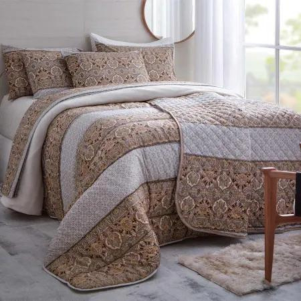Jogo de Cama Queen 140 Fios Estampado Realce Premium Sultan – Jordania Jogo de Cama Queen 140 Fios Estampado Realce Premium Sultan – Jordania
