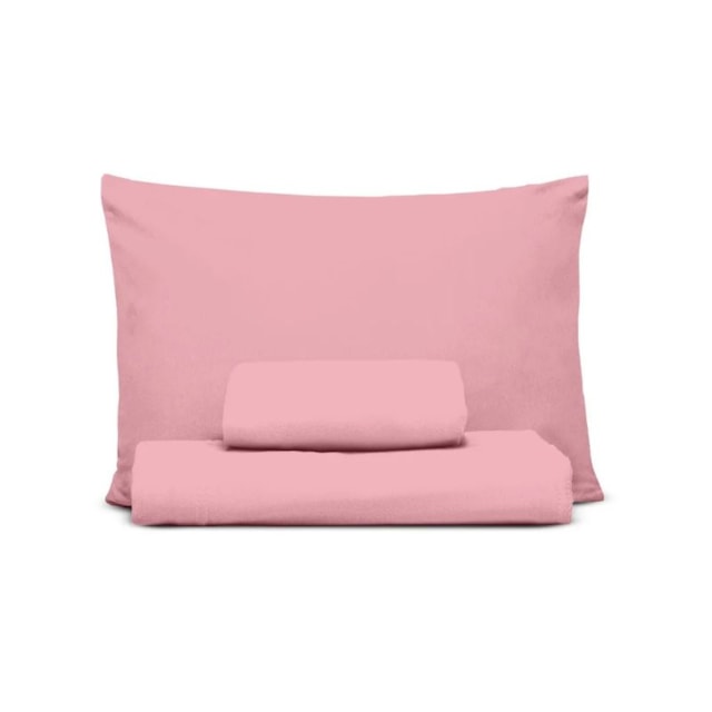 Jogo de Cama Queen 200 Fios Linha Prime 04 Peças Lucat - Rosa