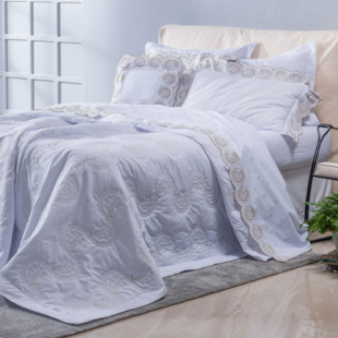 Jogo de Cama Queen Astral Decor 230 Fios 04 Peças Juma - Branco