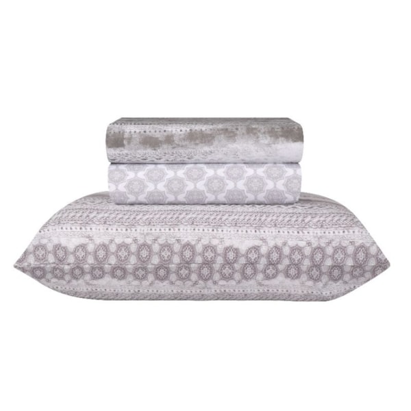 Jogo De Cama Queen Estampado Sonhare Prata 180 Fios Sultan - Gabão Jogo De Cama Queen Estampado Sonhare Prata 180 Fios Sultan - Gabão
