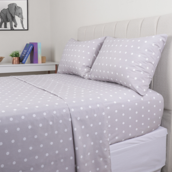 Jogo De Cama Queen Estampado Sonhare Prata 180 Fios Sultan - Poá (confira cores) Jogo De Cama Queen Estampado Sonhare Prata 180 Fios Sultan - Poá (confira cores)