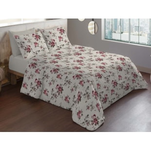 Jogo de Cama Queen Microfibra 150 Fios 04 Peças Camesa - Floral Bege