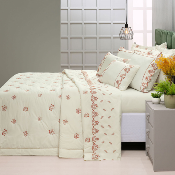 Jogo de Cama Queen Reale 230 Fios 04 Peças Juma - Palha Jogo de Cama Queen Reale 230 Fios 04 Peças Juma - Palha