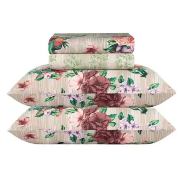 Jogo de Cama Solteiro 140 Fios Estampado Realce Premium Sultan - Holly Jogo de Cama Solteiro 140 Fios Estampado Realce Premium Sultan - Holly
