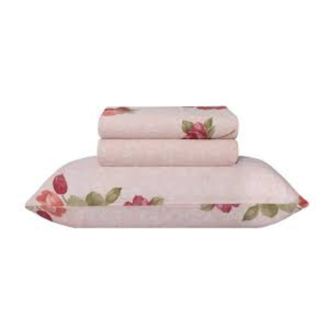 Jogo de Cama Solteiro 140 Fios Estampado Realce Premium Sultan – Perla