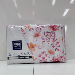 Jogo de Cama Solteiro Hypercal 400 fios Aveludado 3 peças Casa da Sogra - Flores Rosa