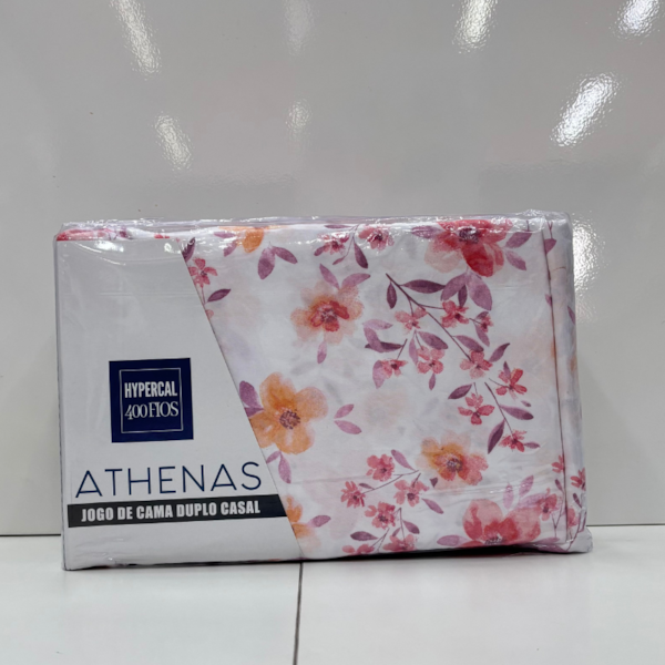 Jogo de Cama Solteiro Hypercal 400 fios Aveludado 3 peças Casa da Sogra - Flores Rosa