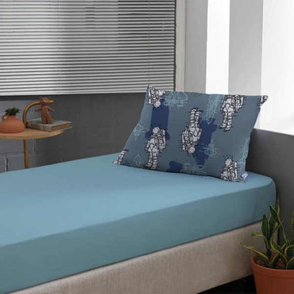 Jogo de Cama Solteiro Slim Malha 100% Algodao 02 Peças Edromania Espacial - Azul Bebê Jogo de Cama Solteiro Slim Malha 100% Algodao 02 Peças Edromania Espacial - Azul Bebê