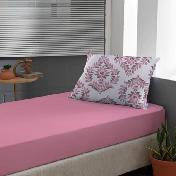 Jogo de Cama Solteiro Slim Malha 100% Algodao 02 Peças Edromania Lamour - Rosa Jogo de Cama Solteiro Slim Malha 100% Algodao 02 Peças Edromania Lamour - Rosa