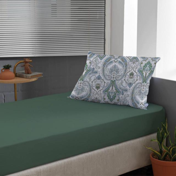 Jogo de Cama Solteiro Slim Malha 100% Algodao 02 Peças Edromania Persia - Verde Jogo de Cama Solteiro Slim Malha 100% Algodao 02 Peças Edromania Persia - Verde