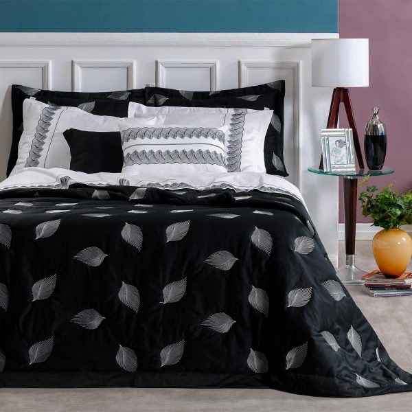 Jogo de Cama Splendore Percal 400 Fios 04 peças Juma - Branco/Preto (confira tamanhos disponiveis) Jogo de Cama Splendore Percal 400 Fios 04 peças Juma - Branco/Preto (confira tamanhos disponiveis)
