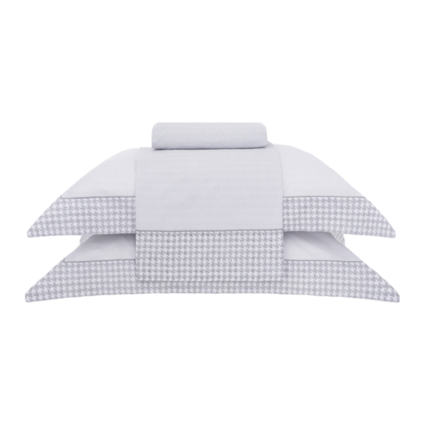 Jogo de Cama Super King Percalle 180 Fios 04 Peças Buddemeyer - Pied Poule Jogo de Cama Super King Percalle 180 Fios 04 Peças Buddemeyer - Pied Poule