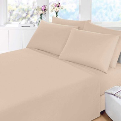 Jogo de Lençol Casal 200 Fios Linha Profissional Hotelaria