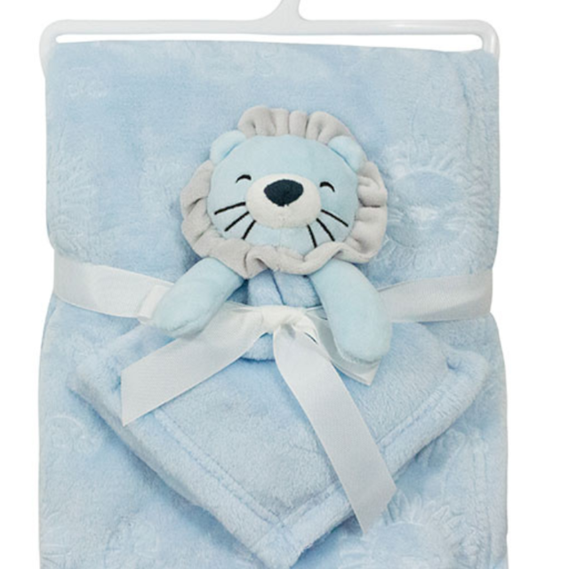 Kit 02 Peças Manta e Naninha Microfibra Linha Camesa Baby - Leão