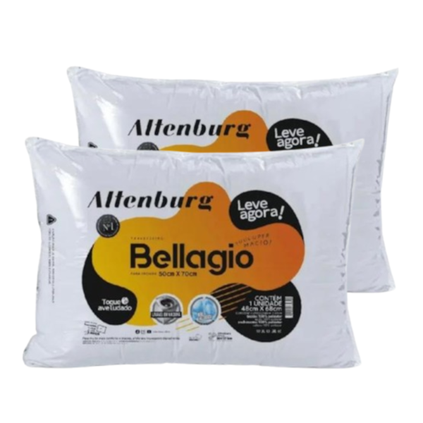 Kit 02 Travesseiros Bellagio 48cm x 68cm - Altenburg Kit 02 Travesseiros Bellagio 48cm x 68cm - Altenburg