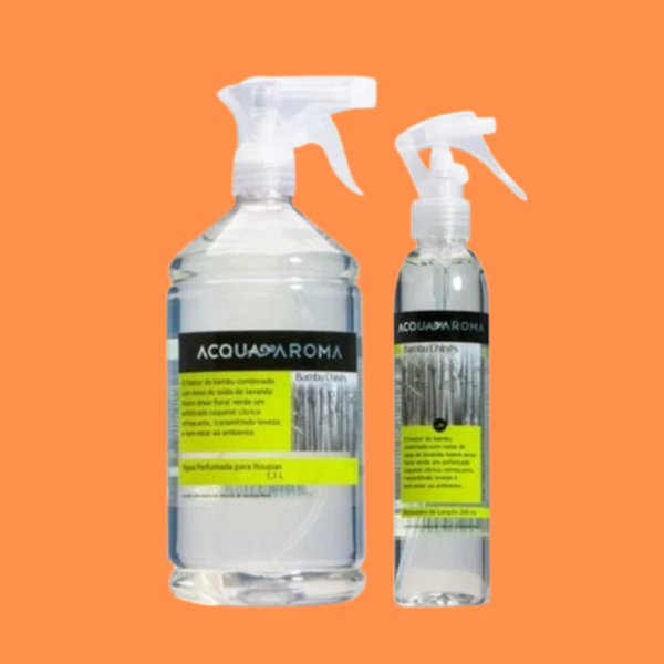 Kit Água Perfumada 1,1L + Renovador de Lençóis 200ml Acqua Aroma - Bambu Chinês Kit Água Perfumada 1,1L + Renovador de Lençóis 200ml Acqua Aroma - Bambu Chinês