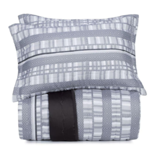 Kit Colcha Casal 03 peças Toque Acetinado Altenburg Conectada – Tonal Grey
