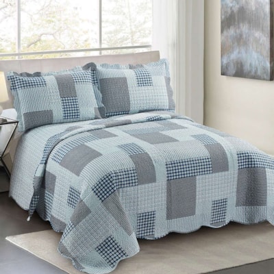 Kit Colcha Evolutions Patchwork Queen 3 Peças