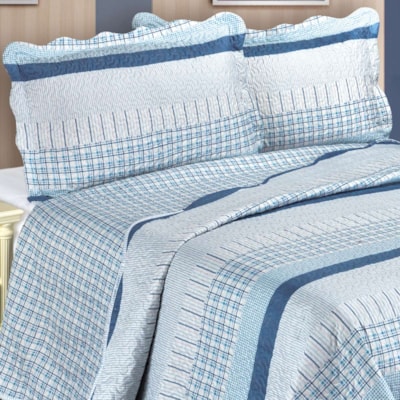 Kit Colcha Patchwork Casal 3 Peças Evoluition
