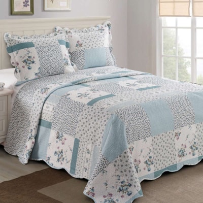 Kit Colcha Patchwork Solteiro 2 Peças Evoluition