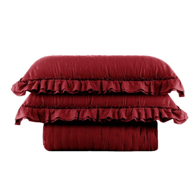 Kit Colcha Queen 03 peças Romântica Lisa Sonhare (confira cores)