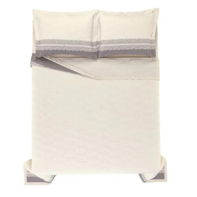 Kit Colcha Solteiro 100% Algodão 150 Fios 02 Peças Karsten – Castani