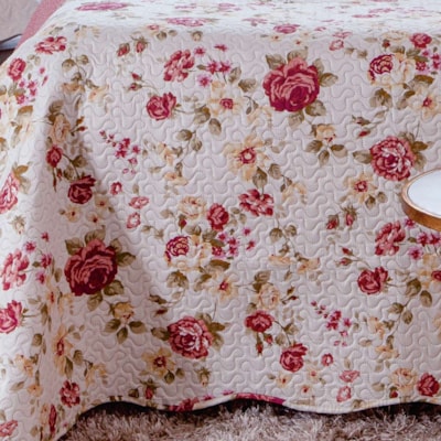 Kit Colcha Solteiro 2 Peças Patchwork Boutis Desiree