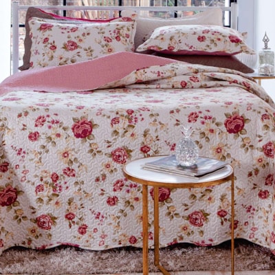 Kit Colcha Solteiro 2 Peças Patchwork Boutis Desiree