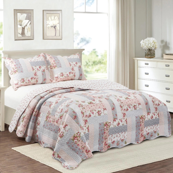 Kit Colcha Solteiro Evolution Patchwork 02 Peças Estampado Camesa - Canion Kit Colcha Solteiro Evolution Patchwork 02 Peças Estampado Camesa - Canion