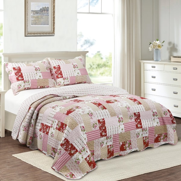 Kit Colcha Solteiro Evolution Patchwork 02 Peças Estampado Camesa - Carlota Kit Colcha Solteiro Evolution Patchwork 02 Peças Estampado Camesa - Carlota
