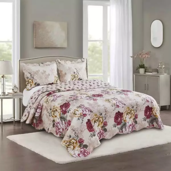 Kit Colcha Solteiro Evolution Patchwork 02 Peças Estampado Camesa - Farsi Kit Colcha Solteiro Evolution Patchwork 02 Peças Estampado Camesa - Farsi