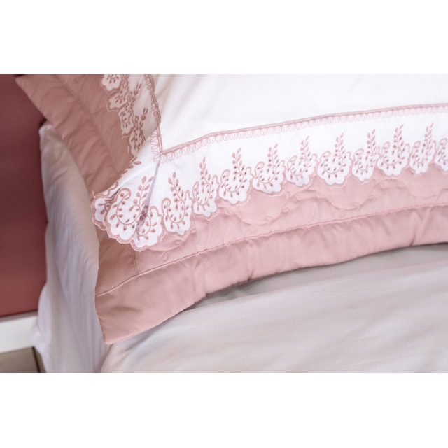 Kit Coordenado King 6 Peças Vira Doblo Reali Lavive - Rose
