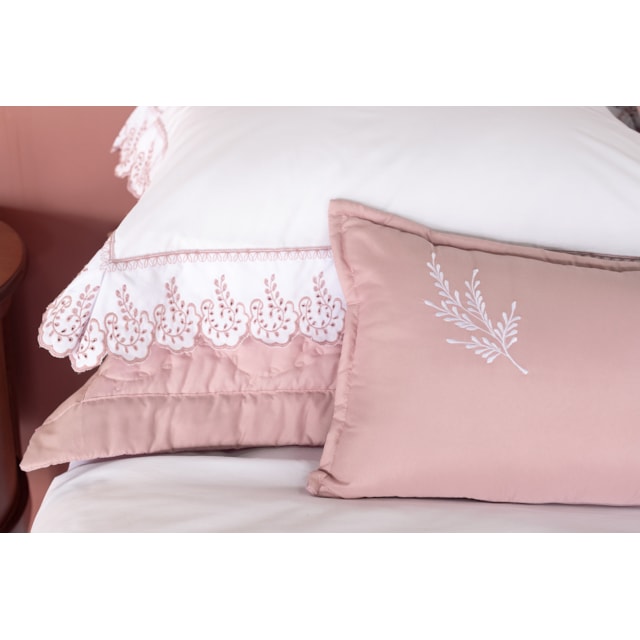 Kit Coordenado King 6 Peças Vira Doblo Reali Lavive - Rose