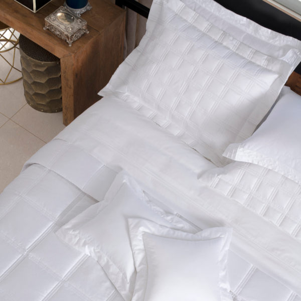 Kit Coordenado Queen Balli 05 Peças Percal 400 Fios Lavive - Branco Kit Coordenado Queen Balli 05 Peças Percal 400 Fios Lavive - Branco