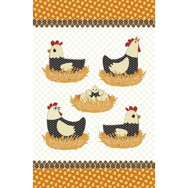 Kit Pano de Copa 06 Peças Estampado Caipira Lepper 40cm x 60cm