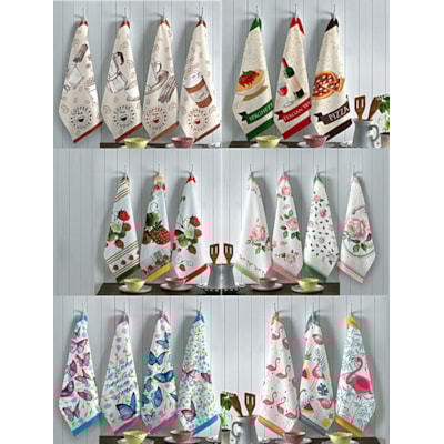 Kit Pano de Copa Felpudo Primore 6 peças Sortido Teka