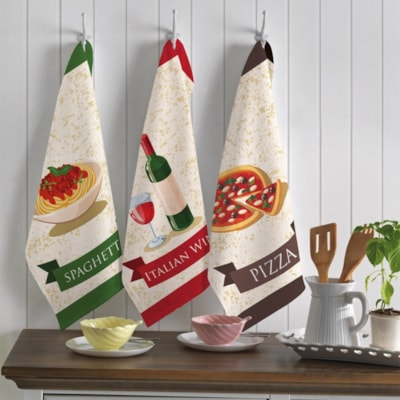 Kit Pano de Copa Felpudo Primore 6 peças Sortido Teka