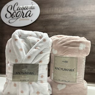 Kit Presente Blanket Vintage Kacyumara Poá (G)