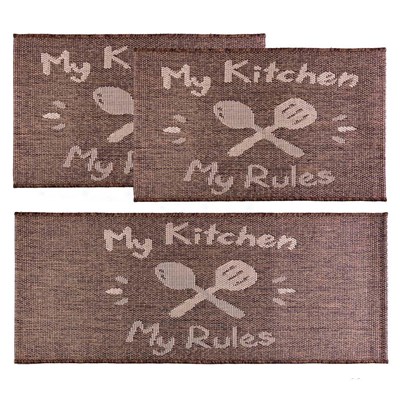 Kit Tapete de Cozinha Eco 3 peças - My Rules