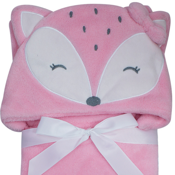 Manta c/ Capuz Bichinhos 75cm x 100cm Linha Camesa Baby - Raposa Manta c/ Capuz Bichinhos 75cm x 100cm Linha Camesa Baby - Raposa